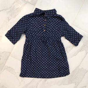 Old Navy Blue Pattern Shirt Dress